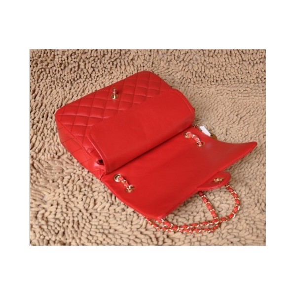 Chanel San Valentino Flap Borse Serie Red Agnello Con Oro Hw