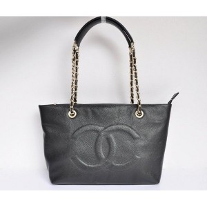 Chanel Borse 2012 In Pelle Di Vitello Nera Con Logo Cc Gran