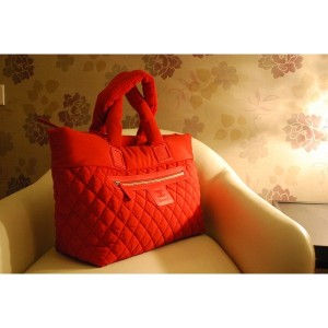 Chanel Borse A48611 Trapuntato In Nylon Rosso