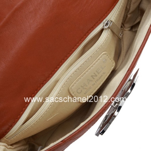 Chanel Borse In Pelle Di Vitello 2012 Brown Piccolo Lembo Con Lo