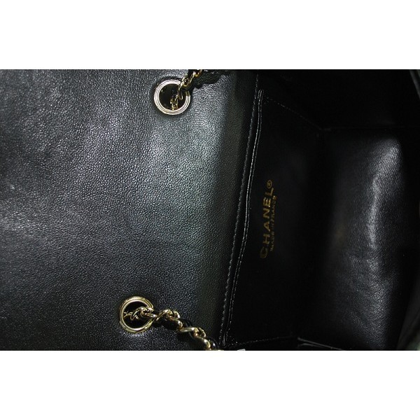 Chanel Ultimi 2012 Nero Vernice Flap Borse In Pelle Con Ghw Mini