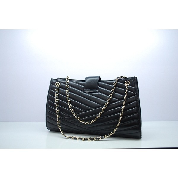 Gabrielle Chanel 2012 Borse Pelle Di Agnello Nero Con Hardware O