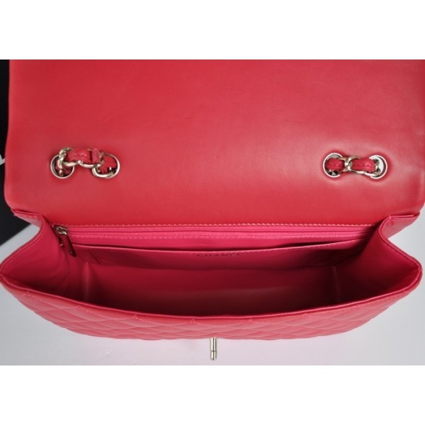 Rose Red Chanel A28600 Flap Borse Agnello Con Shw