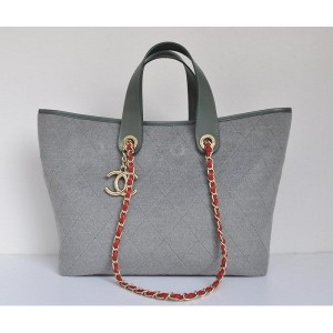 Shopping Bags Chanel 2012 Grigio Con Finitura Oro