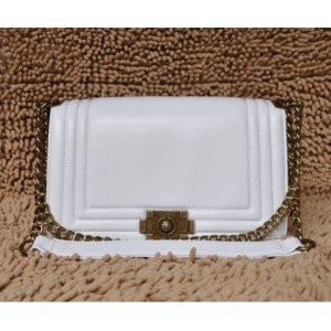 Borse Chanel Boy 2011 Con Old Gold Hw Bianco Dagnello