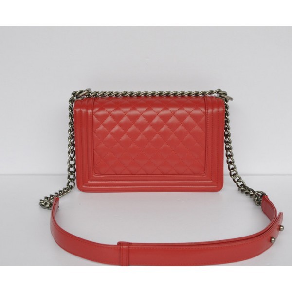 Borse Chanel Flap In Pelle Di Vitello A67086 Quilted Red Boy