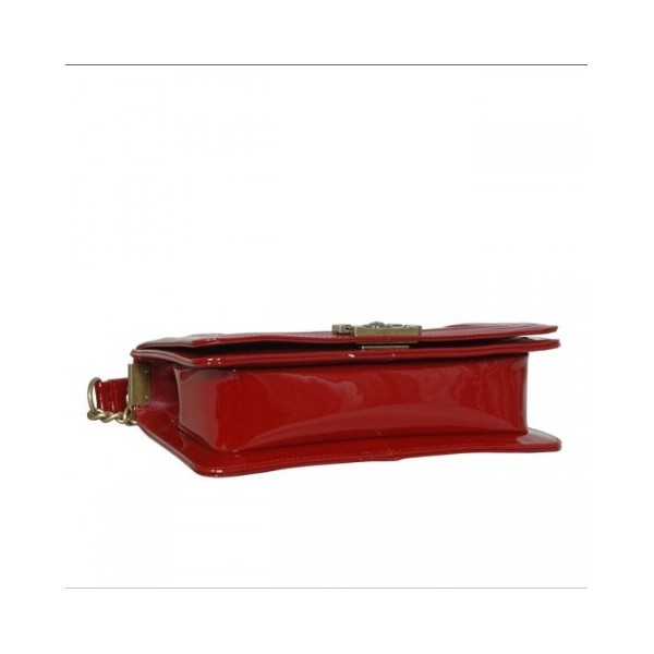 Chanel 2011 Borse Flap In Red Boy Pelle Con Brass Hw