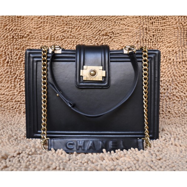 Chanel Borse Boy 2012 Grand Nero Vitello