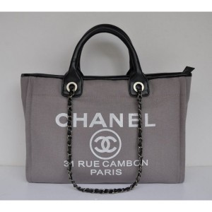 A66941 Borse Chanel Cambon In Tessuto Grigio