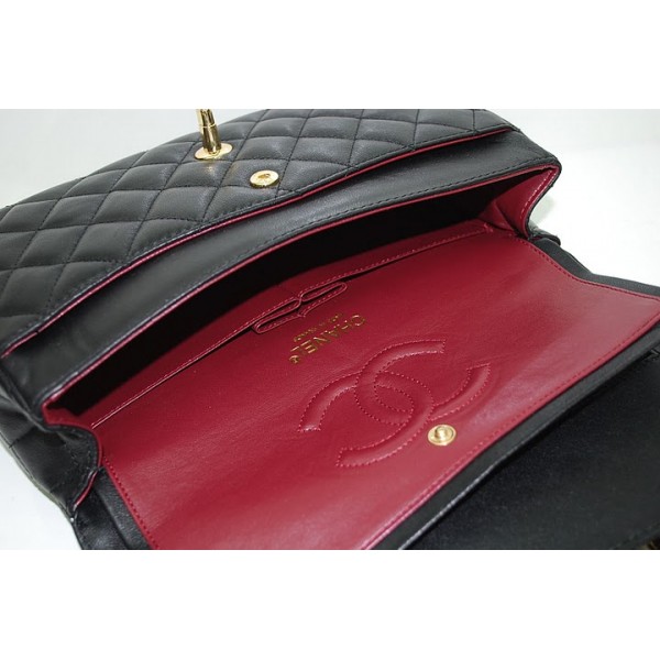 Borse Chanel A01112 Yo1490 94305 Pelle Di Agnello Nero Con Oro H