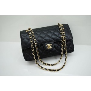 Borse Chanel A01112 Yo1490 94305 Pelle Di Agnello Nero Con Oro H