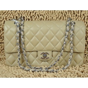 Borse Chanel Flap A01113 Agnello Albicocche Con Hardware Argento