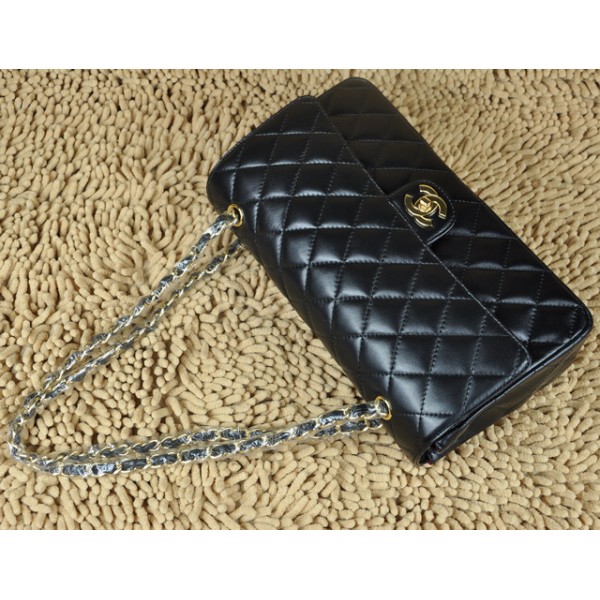 Borse Chanel Flap A01113 In Pelle Di Agnello Nero Con Hardware O