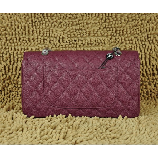 Chanel A01113 Borse Classic Flap Caviar Viola Con Hardware Argen