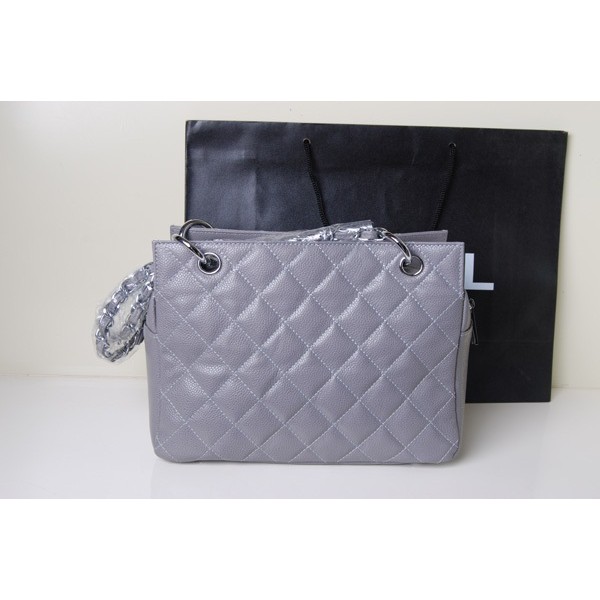 Chanel A58004 Borse In Pelle Grigio Con Caviale Shw