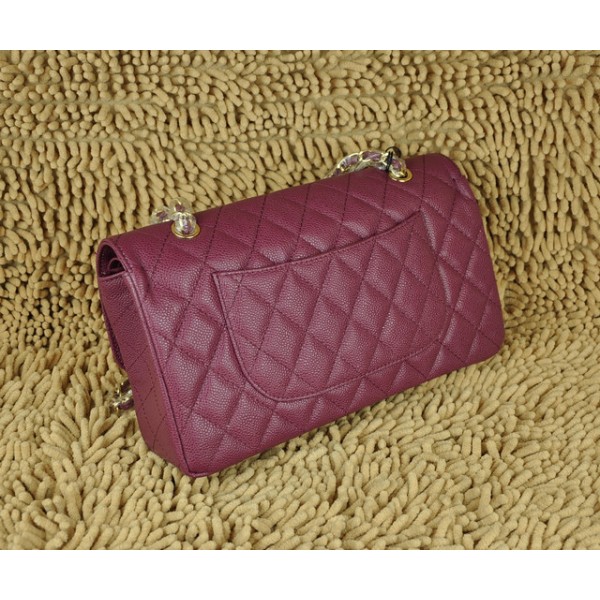 Chanel Caviar Flap Bag A01113 Viola Con Gold Standard