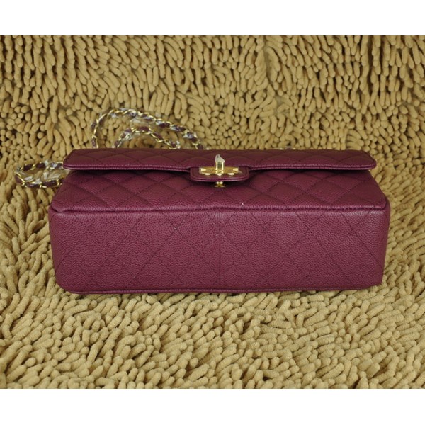 Chanel Caviar Flap Bag A01113 Viola Con Gold Standard