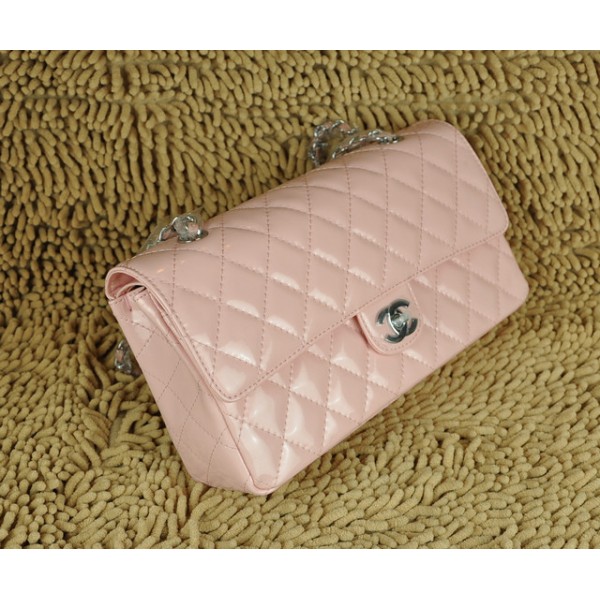 Rose Borse Chanel A01113 Flap In Pelle Di Brevetto Con Hardware