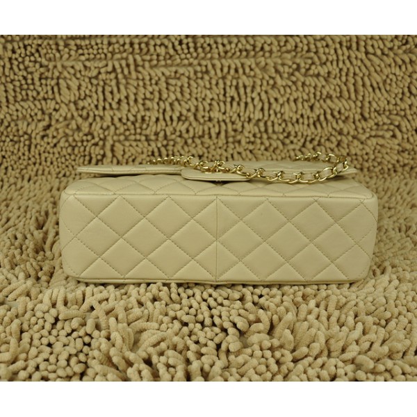 Agnello Chanel Jumbo Flap Bag A28600 Albicocca Con Oro Hw