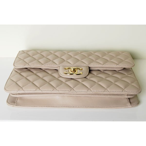 Albicocca Chanel 48022 Borse Flap Classic In Pelle Di Agnello Co