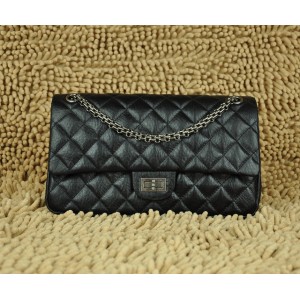 Borse Chanel Classic Flap Nero Vitello Ex 28670 Argento Hw