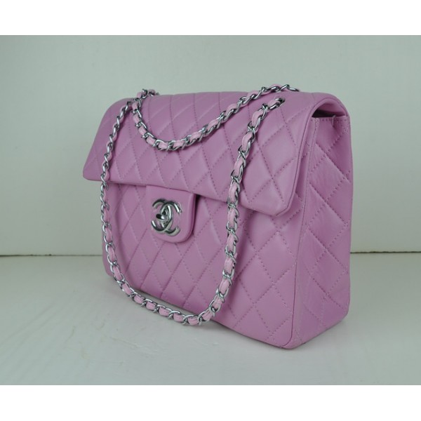 Borse Chanel Flap A46558 In Pelle Di Agnello Rosa Con Hardware A