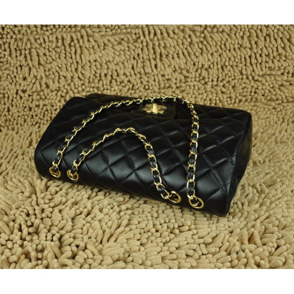 Borse Chanel Flap Jumbo A28600 In Pelle Di Agnello Nero Con Hard