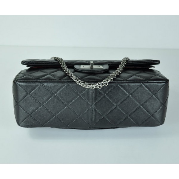 Chanel A28668 Classica Borsa In Pelle Di Agnello Lembo Nero E Ar