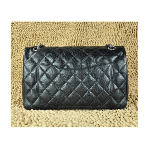 Chanel A37587 Flap Borse In Pelle Di Vitello Nero Con Argento Hw