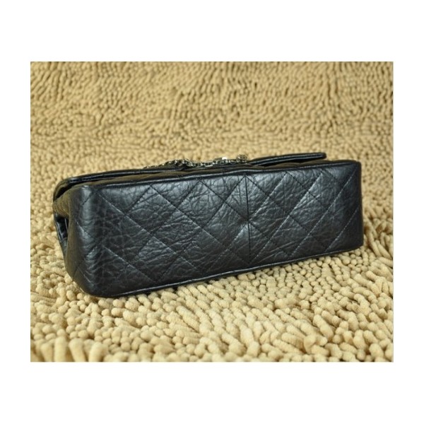 Chanel A37587 Flap Borse In Pelle Di Vitello Nero Con Argento Hw