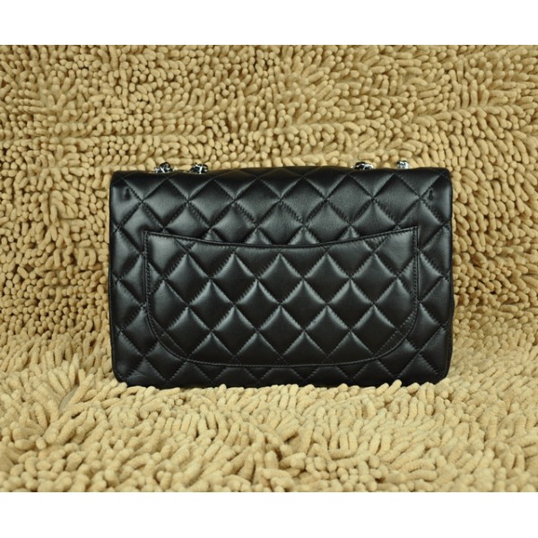 Chanel Bag In Pelle Di Agnello Nero A28600 Flap Jumbo Con Hardwa