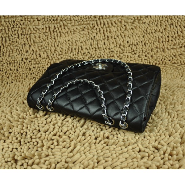 Chanel Bag In Pelle Di Agnello Nero A28600 Flap Jumbo Con Hardwa