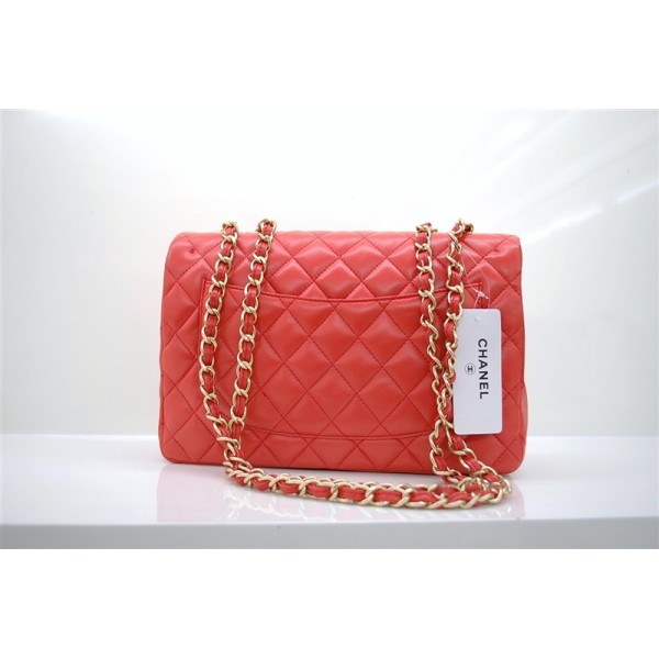 Chanel A47600 Jumbo Flap Borse Rosso Arancione Con Oro Hw