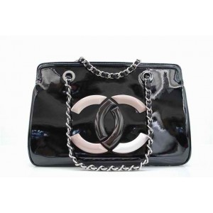 Chanel A47926 Nero Vernice Pelle Borse Piccolo Centro Commercial