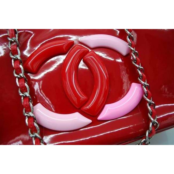 Chanel A47926 Red Patent Borse In Pelle Piccolo Centro Commercia