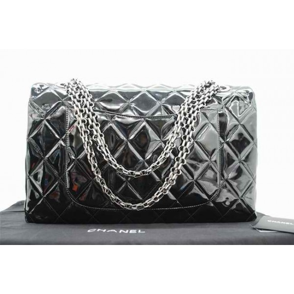 Chanel Classic Maxi 2,55 Borse 36052 Vernice Nero