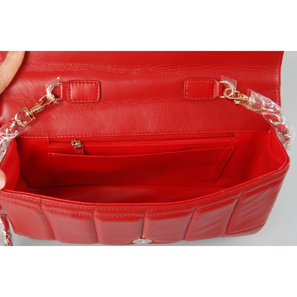 Chanel Flap Borse Camellia Agnello Classic Rosso Con Oro Hw