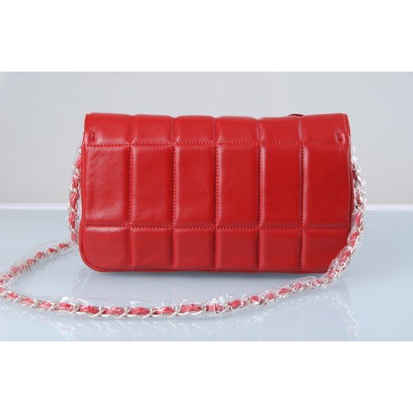 Chanel Flap Borse Camellia Agnello Classic Rosso Con Oro Hw