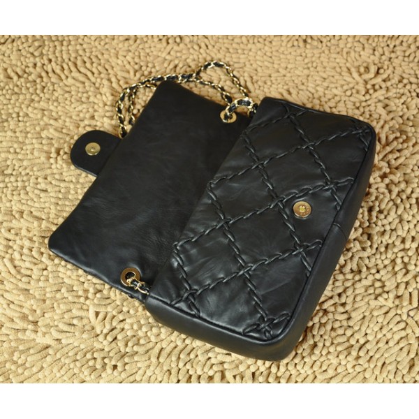 Chanel Quilted A35976 Nero Flap Borse Pelle Di Agnello Con Ghw