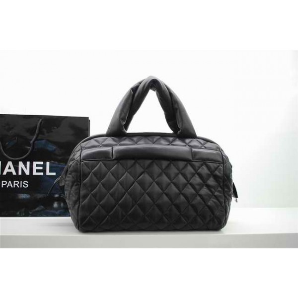 Borse Chanel A49502 Morbida Pelle Di Agnello Nero Di Viaggio Bow