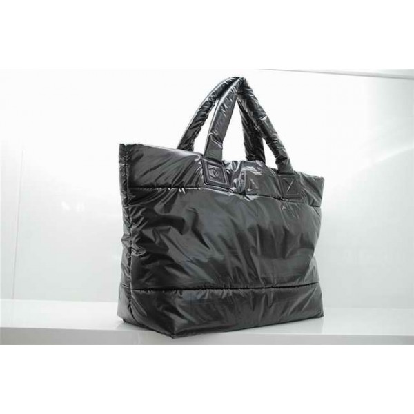 Chanel A47086 Reversibile In Nylon Trapuntato Grande Tote Black