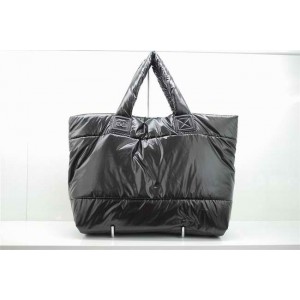 Chanel A47086 Reversibile In Nylon Trapuntato Grande Tote Black