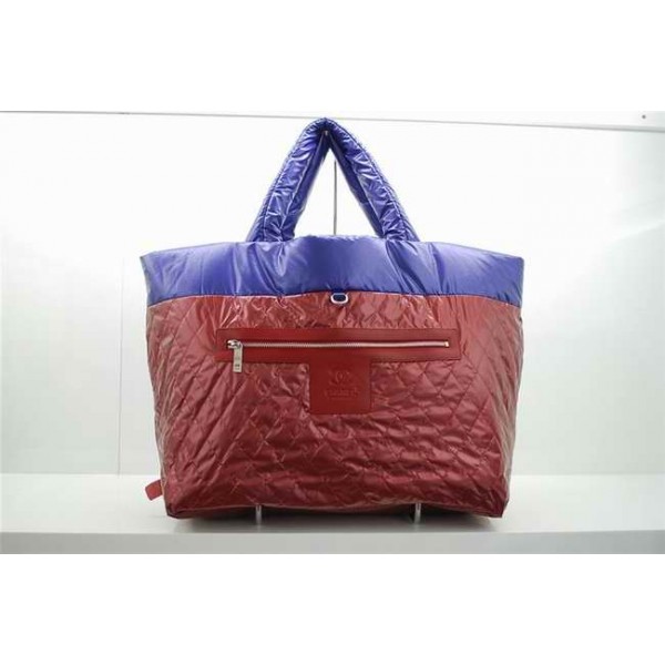 Chanel A47086 Reversibile In Nylon Trapuntato Grande Tote Blu