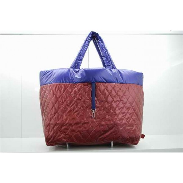 Chanel A47086 Reversibile In Nylon Trapuntato Grande Tote Blu