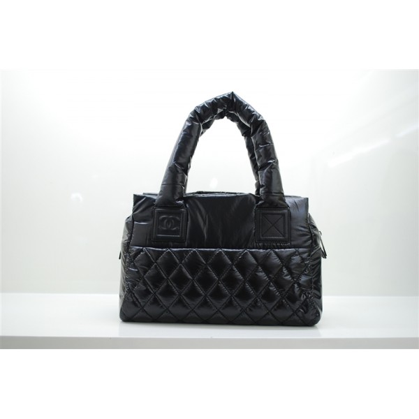 Chanel A48619 Zip Borse Di Tela In Nylon Nero