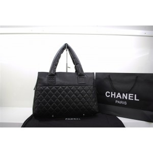 Chanel A48620 Caviar Leather Borse Zipper Black