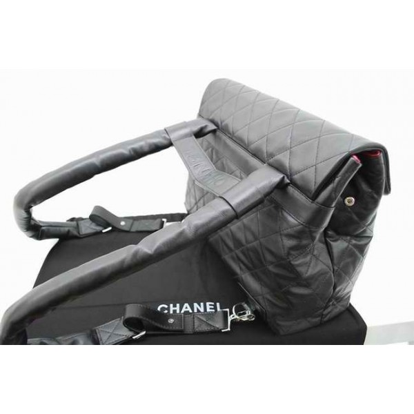 Chanel Quilted A47094 Zaino Agnello Nero