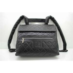 Chanel Quilted A47094 Zaino Agnello Nero