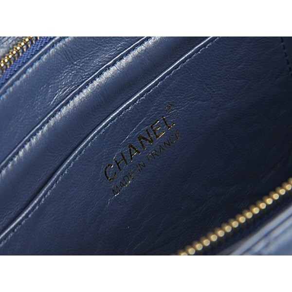 Chanel 2012 Borse Blu Catena Doro Agnello Frizione