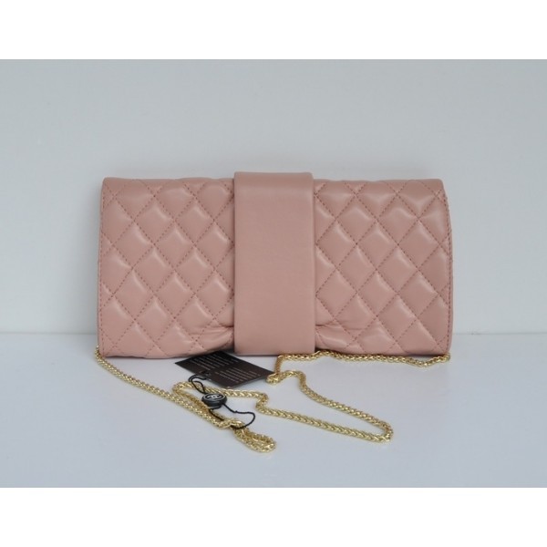 Chanel 2012 Frizione In Pelle Di Agnello Rosa Con Finitura Oro